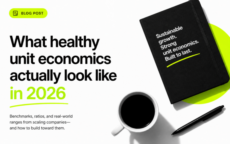 What healthy unit economics actually look like in 2026